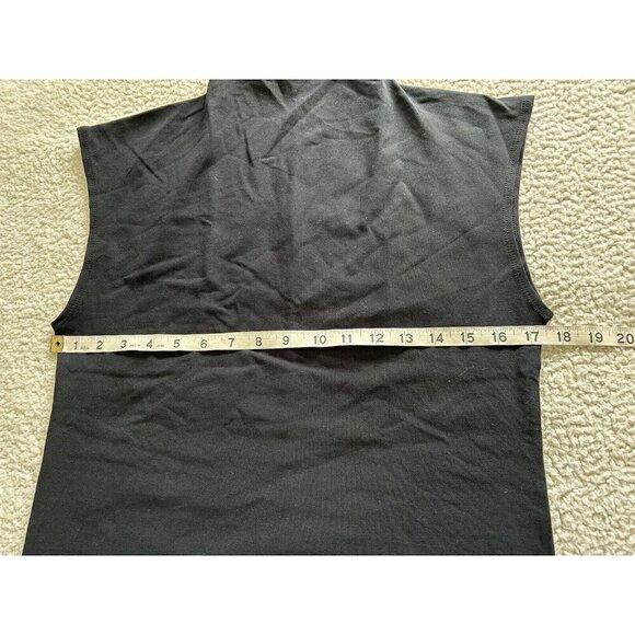 Madewell Funnel Neck Cropped Muscle Tee Black Size L - Picture 6 of 9